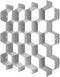 Poeland Adjustable DIY Drawer Divider Organizer, Honeycomb Divider for Underwear, Belt, Scarf, Socks, Gray