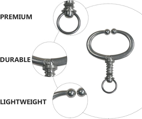 YARNOW Spring Loaded Bull Nose Ring for Cattle, Stainless Steel Tongs and Livestock Supply Tools