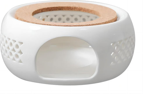 Bamboo's Grocery LoKii Ceramic Teapot Warmer with Cork Cushion, Teapot Heater, Tea Light Warmer, Suitable