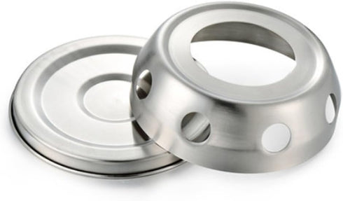 Round Base Stainless Steel Teapot Holder, Candle Heating Device Teapot Warmer Rack
