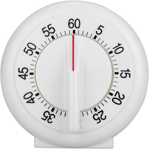 60 Minutes Round Shape Timer, Mechanical Cooking Ring Timer for Baking, Steaming, Convenient Visual Countdown