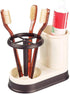 Countertop 4 mDesign Decorative Bathroom Dental Storage Organizer Holder Stand for Electric Spin Toothbrush/Toothpaste
