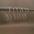 E-outstanding 50 Sets White Plastic Traverse Rod Slides, Rail Glider and Metal Curtain Hooks for Window