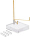 PATIKIL 2.4" x 2.4" x 1" Acrylic Display Stands, Brass Arm Crystal Display Stand for Mineral Gemstone