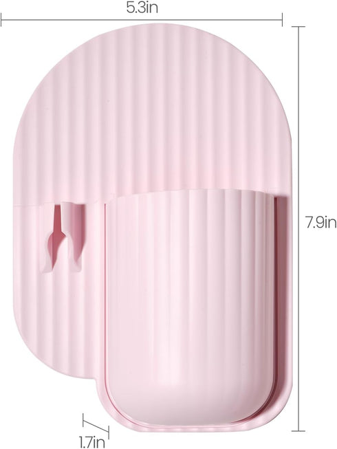 Silicone Toothbrush and Razor Holder, Reusable Shower Caddy with Suction Cup, Suitable for Wall or Mirror Use, Bathroom