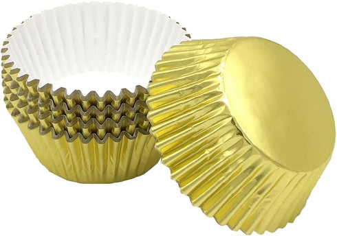 Standard Gold Foil Cupcake Liners, 100-Count Muffin Baking Cups for Party and More