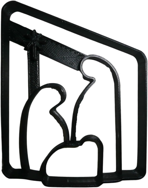 Nativity Scene Christmas Cookie Cutter, Jesus, Mary, Joseph, Manger, Food-Safe Plastic, Made in USA