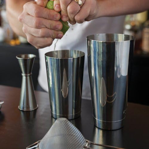 Viski Large Weighted Cocktail Mixer Shaker Tin - 27 oz Stainless Steel - Martini Margarita Drink Shaker Accessories