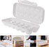 Egg Holder Container, 12 Grids Plastic Egg Storage Box, Shockproof Refrigerator Egg Carrier for Home, Kitchen