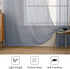 MIULEE 2 Panels Solid Color Sheer Window Curtains - Elegant Voile Panels for Bedroom Living Room (54 X 84 Inches Dark