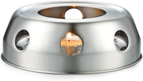 Round Base Stainless Steel Teapot Holder, Candle Heating Device Teapot Warmer Rack