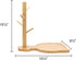 Wood Key Tray with 3 Stand Branch Vertical, Modern Cat Tray for Entryway Table, Valet Organizer for Livingroom, Bedroom