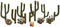Woodland Scenics Plastic Cactus Plants, 0.5-inch to 2.5-inch