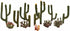 Woodland Scenics Plastic Cactus Plants, 0.5-inch to 2.5-inch