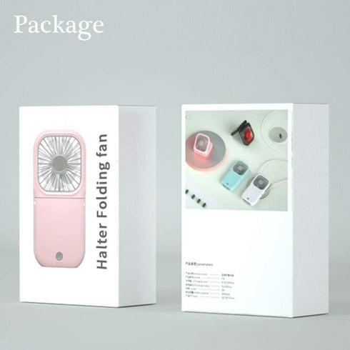 Portable Mini Neck Fan, Quiet Handheld USB Rechargeable Fan for Home Office Outdoor Travel