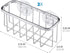 iDesign Gia Stainless Steel Dish Sponge Holder Basket, Ideal for Kitchen Sinks, Set of 1, Polished