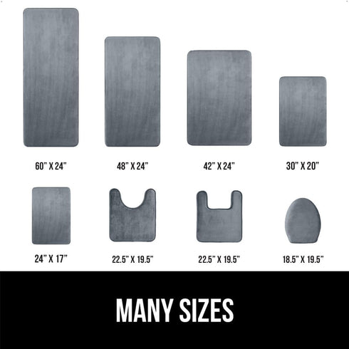 GORILLA GRIP Memory Foam Bath Rugs, Soft Absorbent Velvet Bathroom Mats, Machine Washable, 24x17 Mat, Graphite Gray