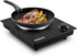 CUSIMAX Single Burner Electric Hot Plate, 1500W Adjustable Temperature Cooktop, Portable Stainless Steel Countertop
