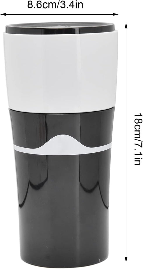 Portable K Cup Coffee Maker, Single Serve Drip Machine, Manual Drip for Travel, Camping, Office, Black