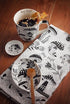 Karma Boho Spoon Rest, Black and White Ceramic Spoon Rest for Countertop