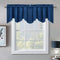 Luxury Velvet Valance Curtains, Light Blocking Small Window Scalloped Valance, 52 x 18-inch, Blue