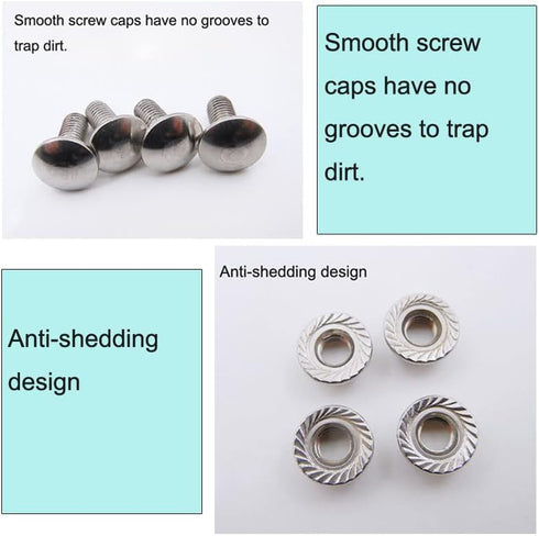 4 Pack Stock Pot Handle Screws, M6x16mm Grip Mount Screw Replacement for Wok Soup Pots, Frying Pans