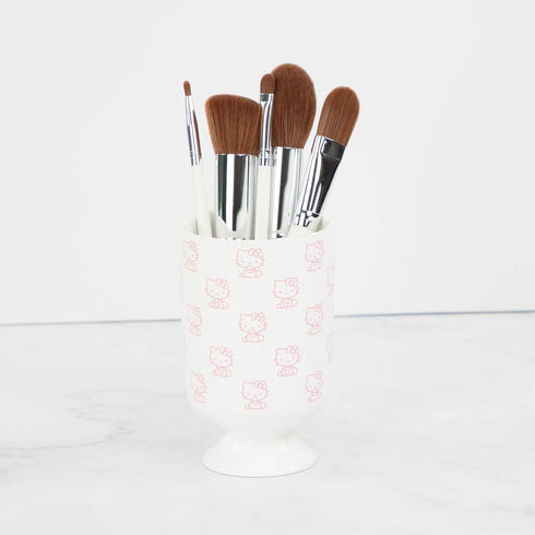 Adorable Hello Kitty Pink & White Bathroom Tumbler - Versatile Toothbrush Holder