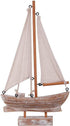 Linfevisi Wooden Sailboat Decorations Nautical Sail Boats Model Decoration Beach Coastal Ocean