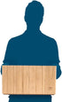 MobileVision Bamboo Bathroom Bin Organizer for Toiletries, Makeup, Brushes, and Cleaning Supplies - 14” x 11” x 6.5”