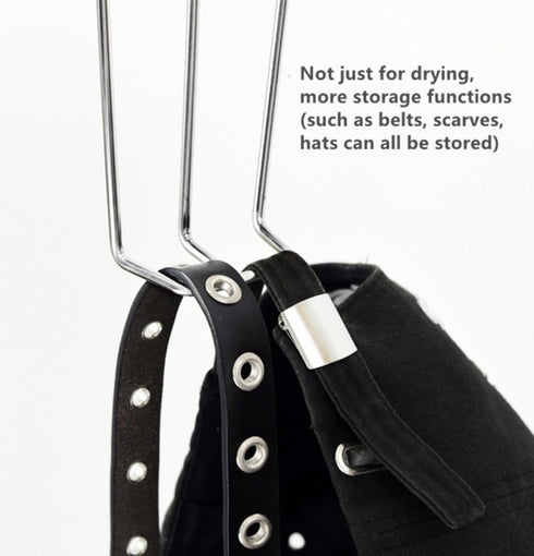 3 Pack Organizer,Closet Stainless Steel Shoes Hanger Drying Rack for Dehumidifying Hanging Leather Shoes,Double Hook