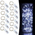 YKB 12 PCS White LED Fairy String Lights, Battery Powered, 20 Micro LEDs on 3.3ft Silvery Copper Wire