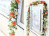 Miracliy 5Pcs 41FT Flower Garland Artificial Rose Arch Vines for Flower Wall Backdrop Wedding Decoration