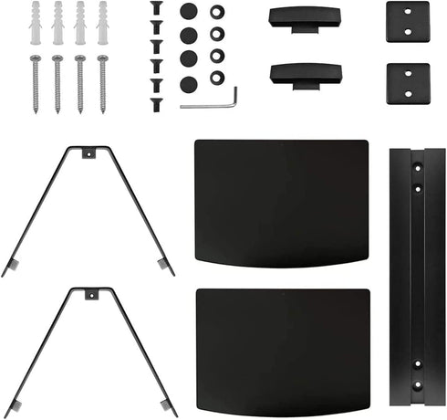 2 CS202 suptek Speaker Mount, Floating Glass Shelf Wall Mount Bracket for DVD Players/Cable Boxes/Games Consoles/TV