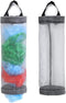 Plastic Bag Holder, Mesh Grocery Bag Dispenser, Hanging Storage Bag (Grey 2 Packs)