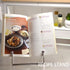 Metal Kitchen Cookbook Stand, Gold Recipe Book Holder, Tablet Holder, Cookery Book Easel, Magazine Holder for Counter