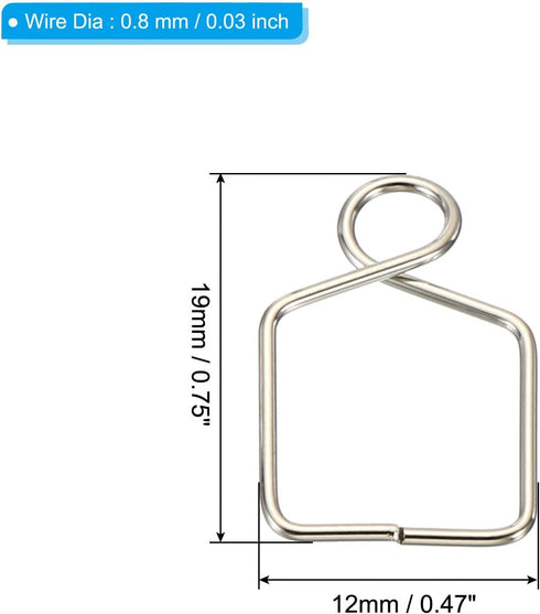 100 Pack 19mm 12mm PATIKIL Chandelier Connector Clip, L x W Crystal Chandelier Buckle Replacement for DIY Fastening