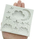 1Pc Star Moon Clouds Shaped Silicone Fondant Molds, Candy Chocolate Molds for DIY Cake Decorating Supplies