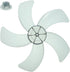 Garneck 14 Inch Standing Fan Blades, Five Blade Plastic Fan Blades with Nut Cover, Universal Replacement Blades for