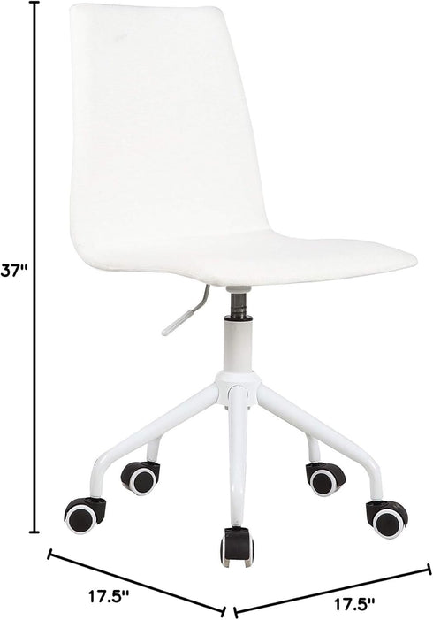 Urban Lifestyle Linen Swivel Chair in White