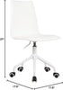 Urban Lifestyle Linen Swivel Chair in White