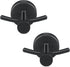 Pack of 2 SUS304 Stainless Steel Matte Black Wall Mounted Towel Hooks for Bathroom Shower Kitchen Cabinet Closet Door