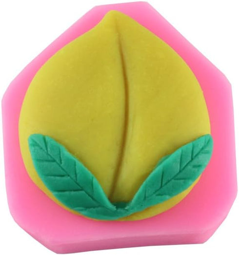 Cute Juicy Peach Fruit Silicone Mold Tool for DIY Cake Fondant Baking, Biscuit, Soap Tray, 3D Chocolates, Hard Candies