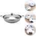 Ciieeo Shabu Shabu Hot Pot, Stainless Steel Camping Stove Cooking Pot with Lid, 22cm Chef Wok and Paella Skillet