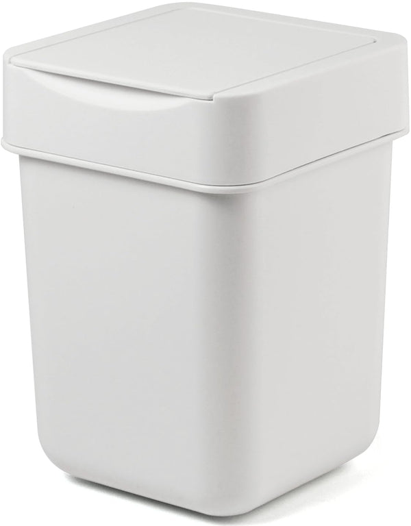 carrotez Mini Trash Can, Countertop Trash Can with Lid, 2 Liter/0.5 Gallon Waste Basket for Coffee Bar, Bathroom,