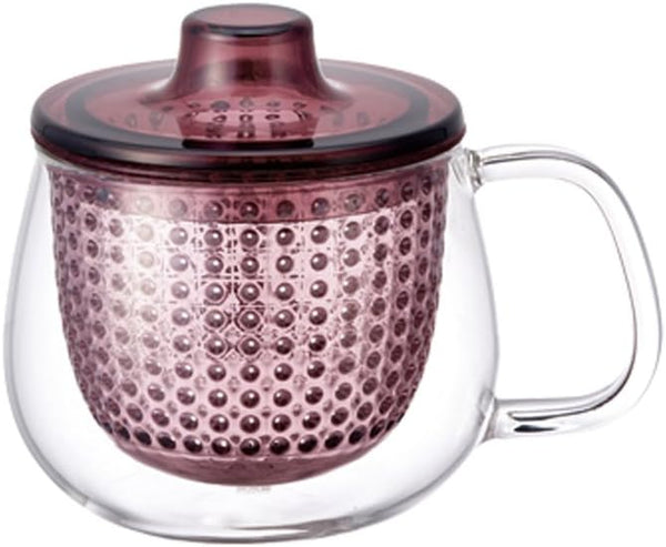 KINTO 22914 UNITEA Unimag Heat Resistant Glass, 11.8 fl oz (350 ml), Wine Red