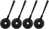 Side Brush for Shark ION Robot RV700_N RV720_N RV750_N RV850 RV851WV Vacuum Replacement Parts, Pack of 4