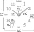 VANGOLD Large Wall Clocks, DIY Modern 3D Wall Clock with Mirror Numbers for Home Office Decor