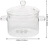Vaguelly Glass Pots for Cooking, 1500ml Glass Saucepan with Cover for Noodle Milk Soup, Microwave Safe