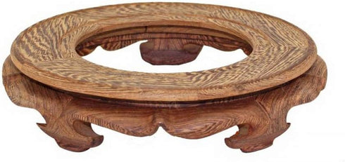 Elegant Wooden Vase Stand for Collectibles and Plants