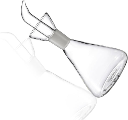 12 oz ELETON Conical Borosilicate Glass Olive Oil Dispenser Non Drip Oil Bottle for Kitchen, Leak Proof Vinegar Cruet